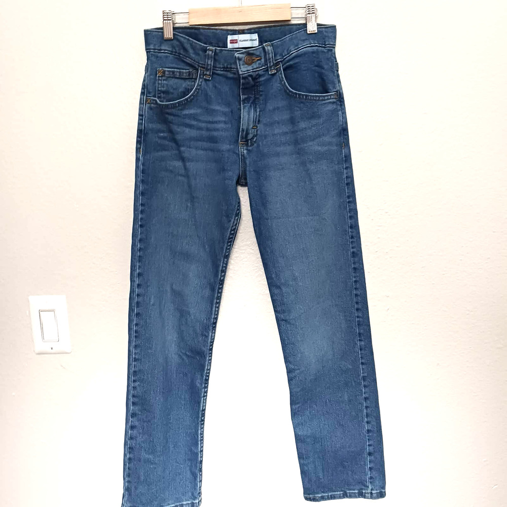 Wrangler Boys Classic Straight Cotton Denim Size 12 Regular Jeans